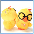 2017 Plush Amarelo Galo Frango Chaveiro Brinquedo com Doces